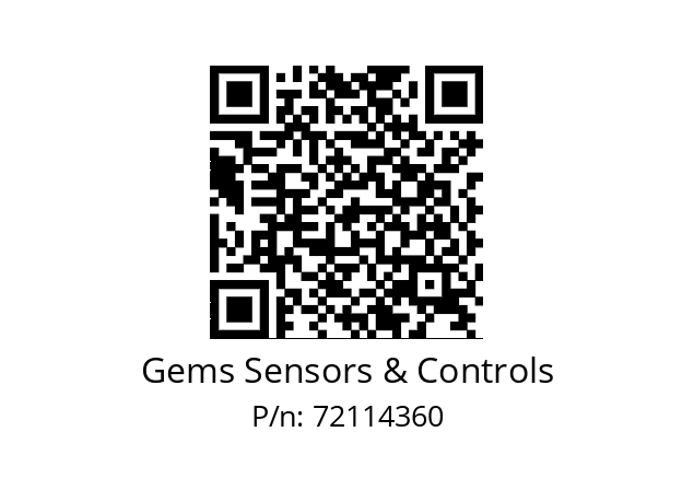   Gems Sensors & Controls 72114360