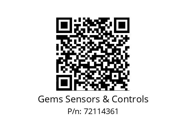   Gems Sensors & Controls 72114361