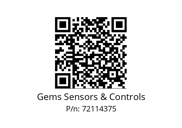   Gems Sensors & Controls 72114375