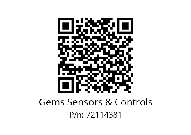   Gems Sensors & Controls 72114381