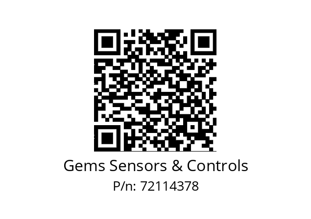   Gems Sensors & Controls 72114378