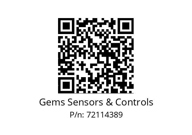   Gems Sensors & Controls 72114389