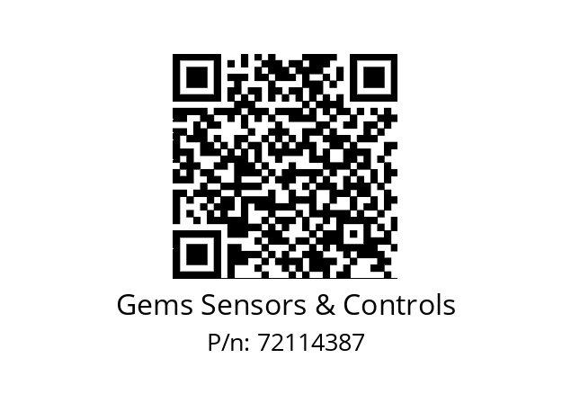   Gems Sensors & Controls 72114387