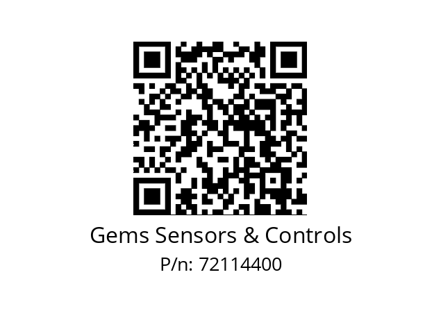   Gems Sensors & Controls 72114400