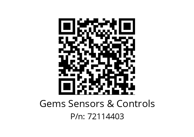   Gems Sensors & Controls 72114403