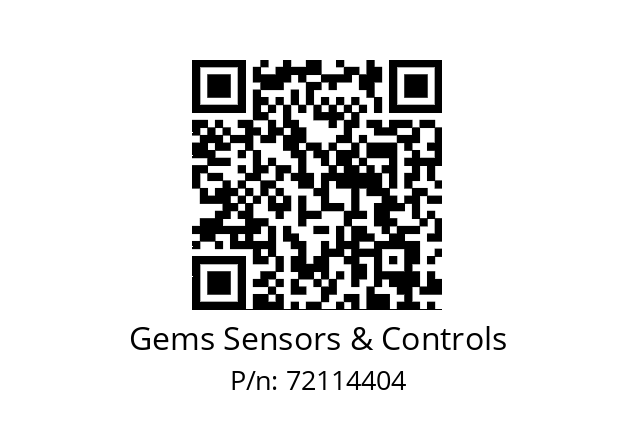   Gems Sensors & Controls 72114404