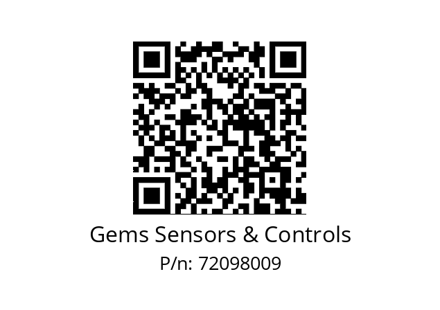   Gems Sensors & Controls 72098009