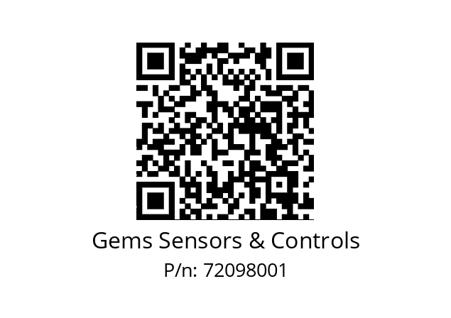   Gems Sensors & Controls 72098001