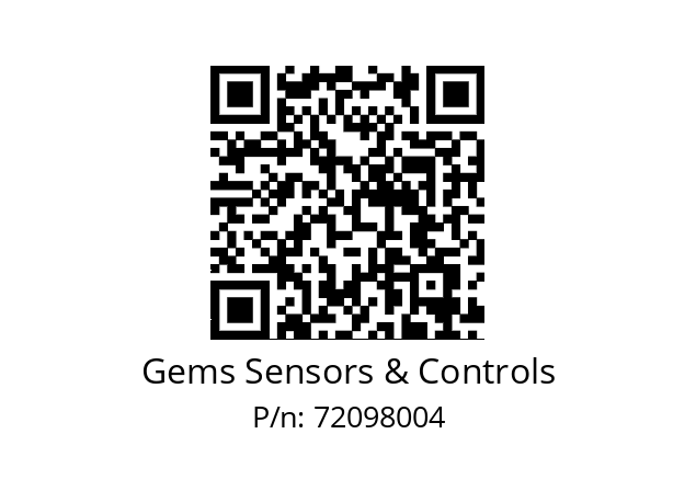   Gems Sensors & Controls 72098004