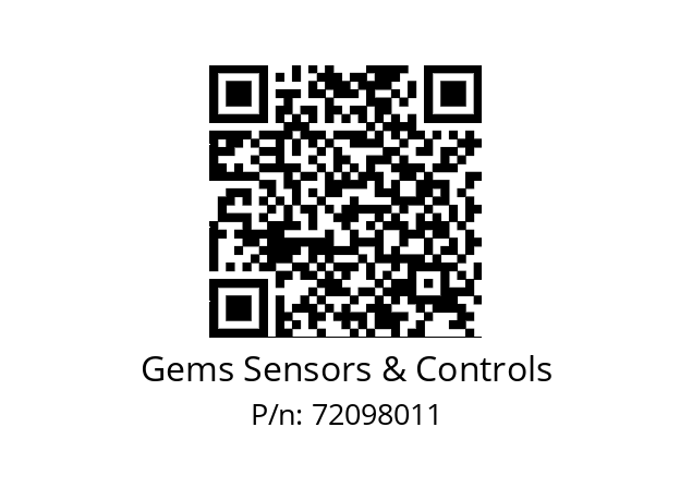   Gems Sensors & Controls 72098011