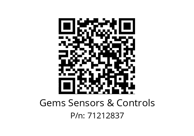   Gems Sensors & Controls 71212837