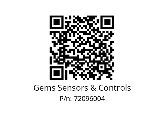   Gems Sensors & Controls 72096004