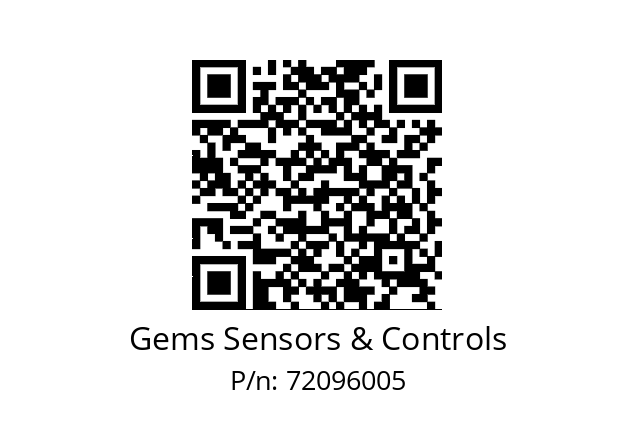   Gems Sensors & Controls 72096005