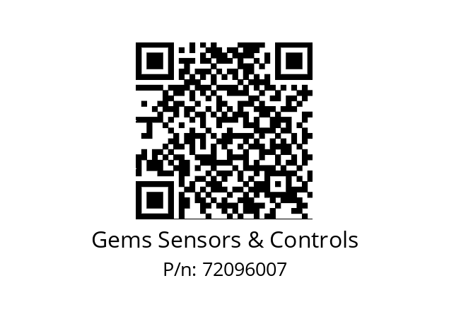   Gems Sensors & Controls 72096007