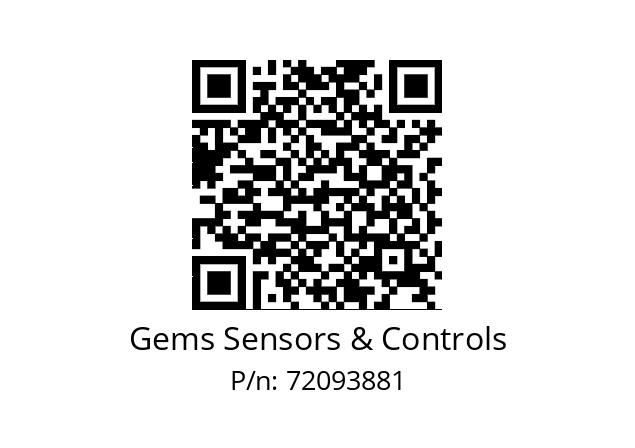   Gems Sensors & Controls 72093881