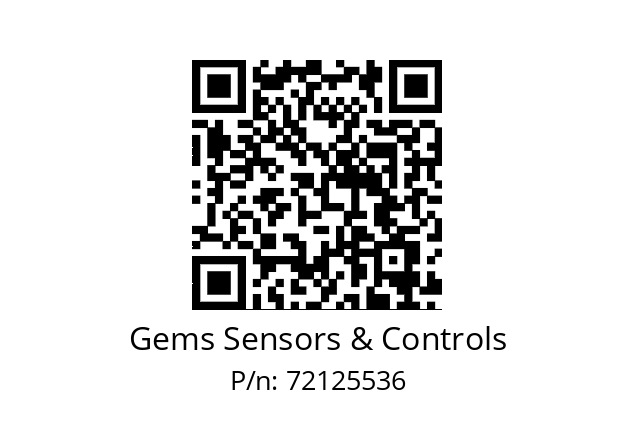   Gems Sensors & Controls 72125536