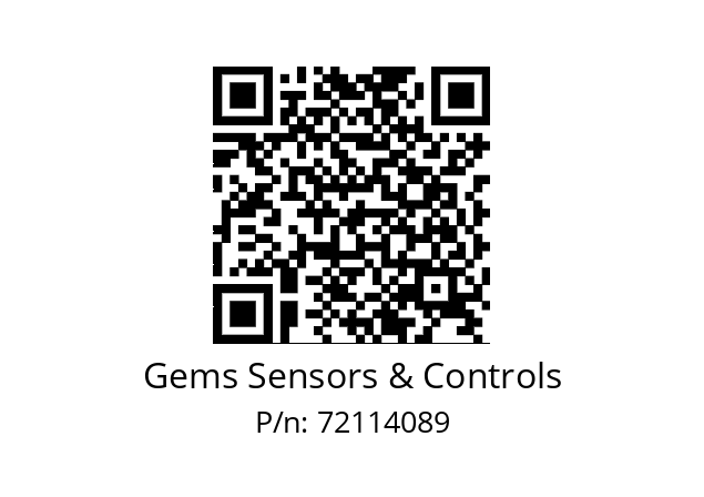   Gems Sensors & Controls 72114089