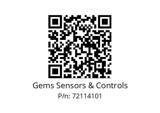   Gems Sensors & Controls 72114101