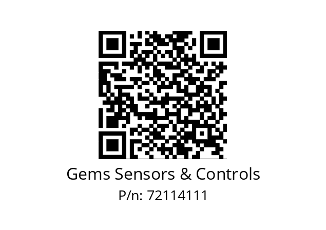   Gems Sensors & Controls 72114111