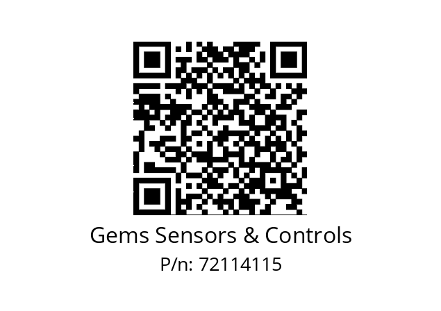   Gems Sensors & Controls 72114115