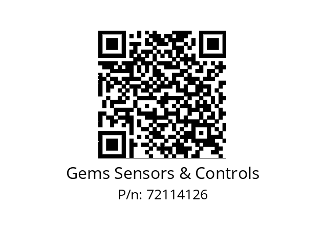   Gems Sensors & Controls 72114126