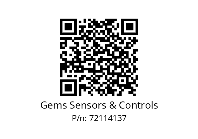   Gems Sensors & Controls 72114137