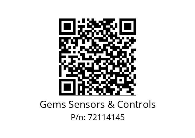   Gems Sensors & Controls 72114145