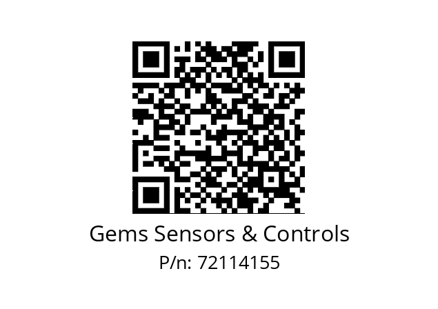   Gems Sensors & Controls 72114155