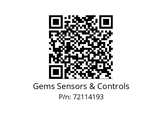   Gems Sensors & Controls 72114193