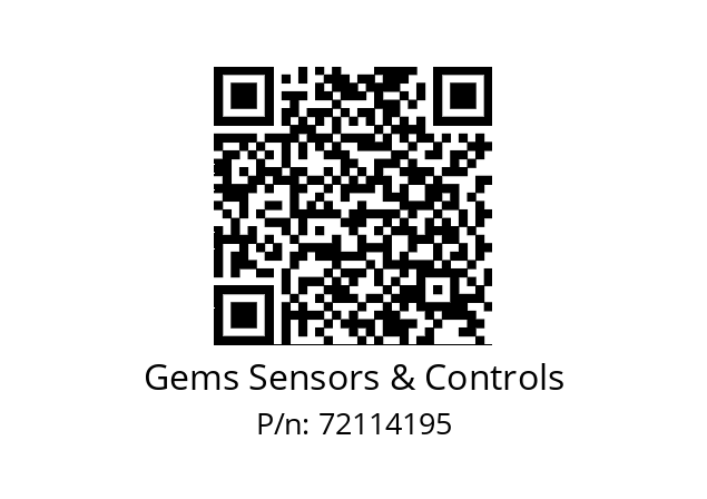   Gems Sensors & Controls 72114195