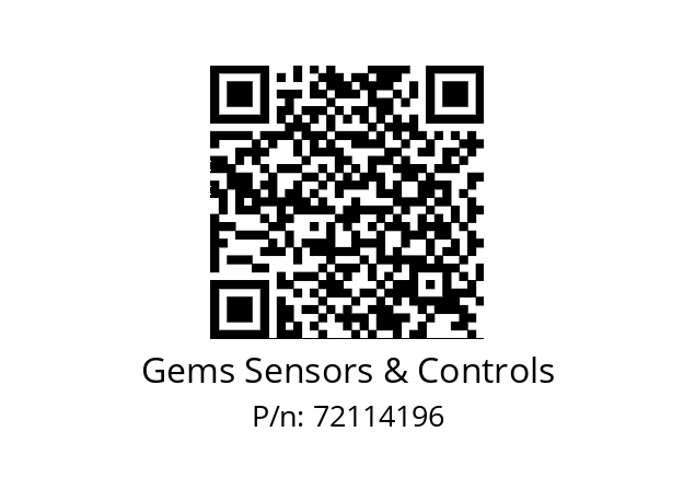   Gems Sensors & Controls 72114196