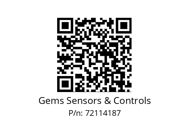   Gems Sensors & Controls 72114187