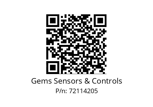   Gems Sensors & Controls 72114205