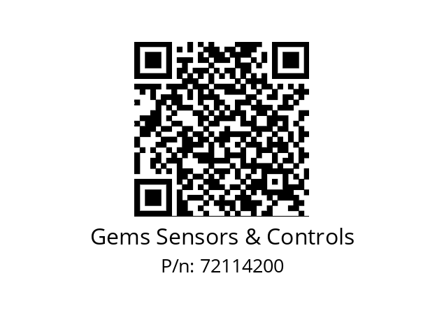   Gems Sensors & Controls 72114200