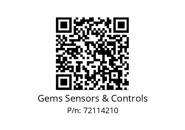   Gems Sensors & Controls 72114210