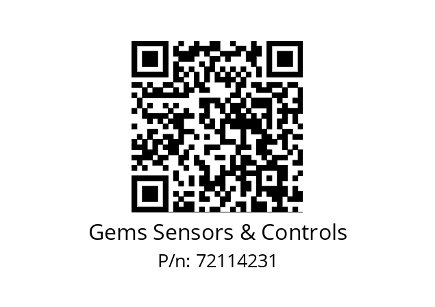   Gems Sensors & Controls 72114231