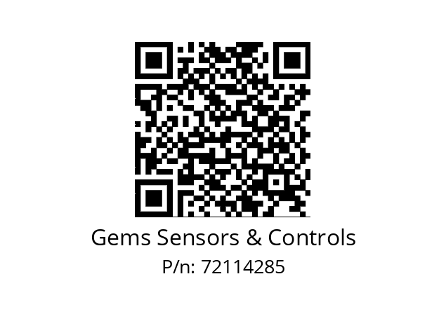   Gems Sensors & Controls 72114285