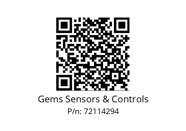   Gems Sensors & Controls 72114294