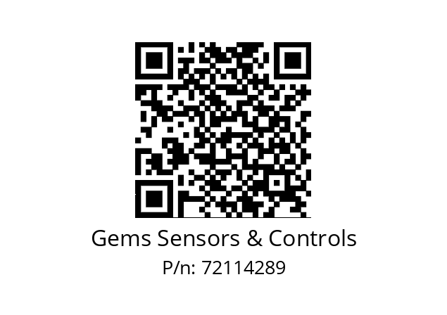   Gems Sensors & Controls 72114289