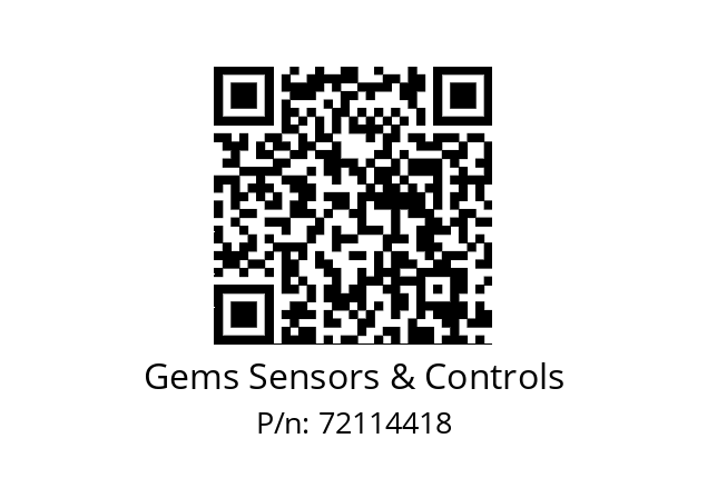   Gems Sensors & Controls 72114418