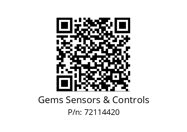   Gems Sensors & Controls 72114420