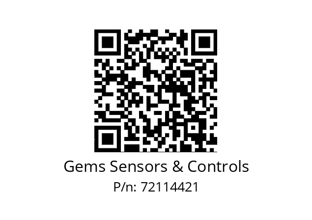   Gems Sensors & Controls 72114421