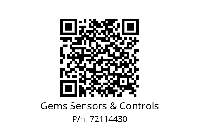   Gems Sensors & Controls 72114430