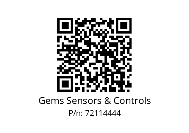   Gems Sensors & Controls 72114444