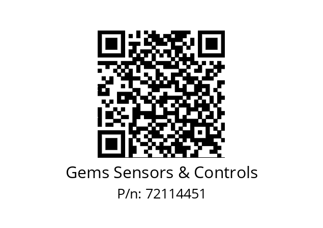   Gems Sensors & Controls 72114451