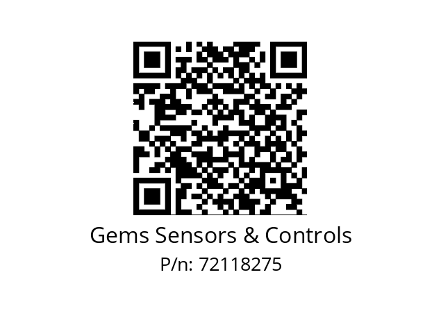   Gems Sensors & Controls 72118275