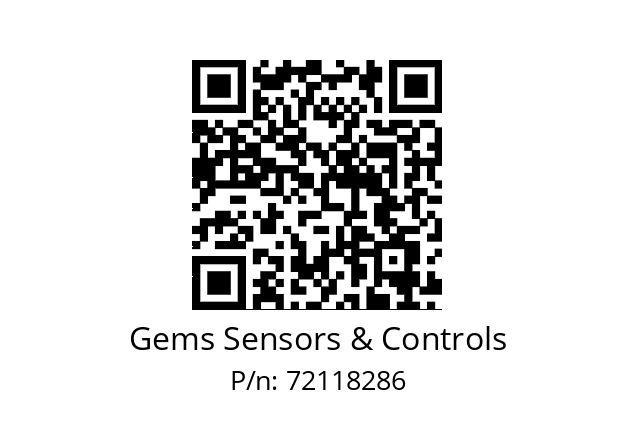   Gems Sensors & Controls 72118286