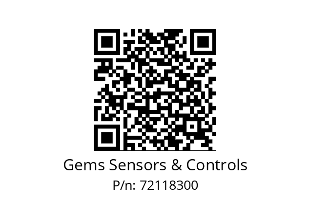   Gems Sensors & Controls 72118300