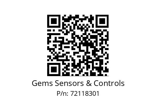   Gems Sensors & Controls 72118301