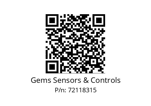   Gems Sensors & Controls 72118315